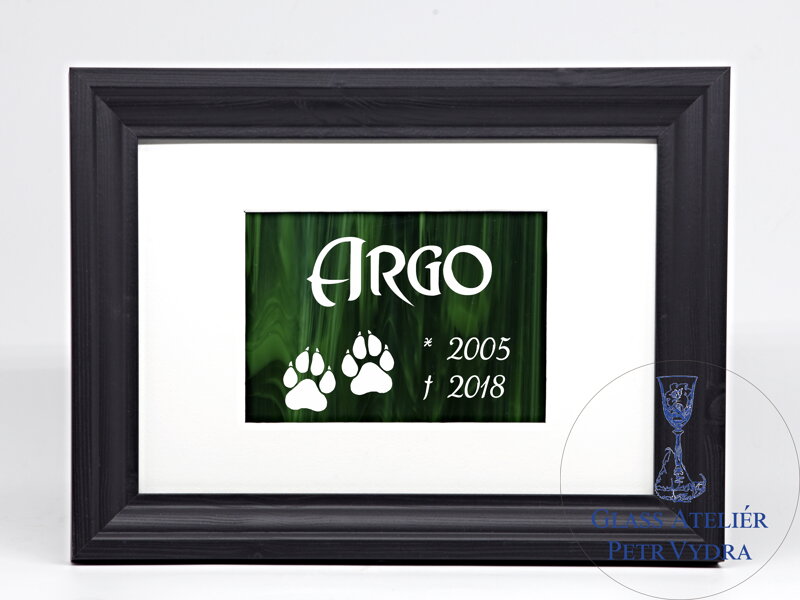 Ehrfurchtsmalerei - grüne Glasmalerei im Rahmen - braune Packungen und schwarze Inschrift - 21 x 30 cm (Passepartout 13 x 18 cm) Ehrfurchtsmalerei - grüne Glasmalerei im Rahmen - braune Packungen und schwarze Inschrift - 21 x 30 cm (Passepartout 13 x 18 cm)