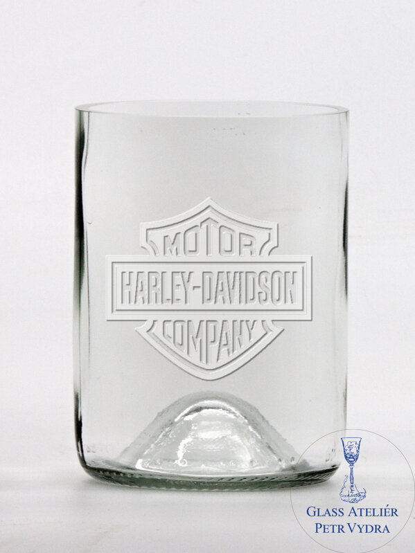2 Stück Öko-Gläser (aus einer Weinflasche) klein klar (10 cm, 7,5 cm) Harley Davidson 2 Stück Öko-Gläser (aus einer Weinflasche) klein klar (10 cm, 7,5 cm) Harley Davidson
