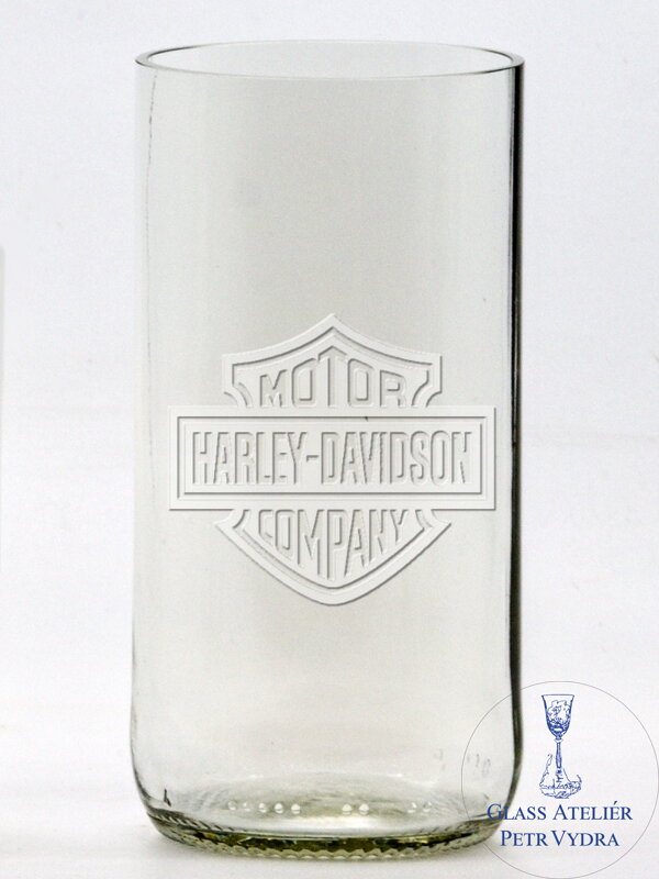 2ks Eko poháre (z fľaše od piva) veľká číra (13 cm, 6,5 cm) Harley Davidson 2ks Eko poháre (z fľaše od piva) veľká číra (13 cm, 6,5 cm) Harley Davidson
