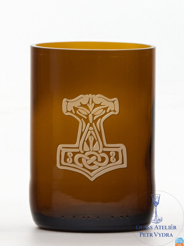 2 Stk. Öko-Gläser (aus einer Bierflasche) groß braun (13 cm, 6,5 cm) Thorshammer 2 Stk. Öko-Gläser (aus einer Bierflasche) groß braun (13 cm, 6,5 cm) Thorshammer