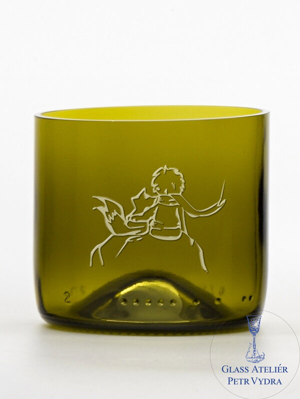 2 Stück Öko-Gläser (aus einer Weinflasche) Mini-Olive (7 cm, 7,5 cm) Der kleine Prinz und der Fuchs 2 Stück Öko-Gläser (aus einer Weinflasche) Mini-Olive (7 cm, 7,5 cm) Der kleine Prinz und der Fuchs