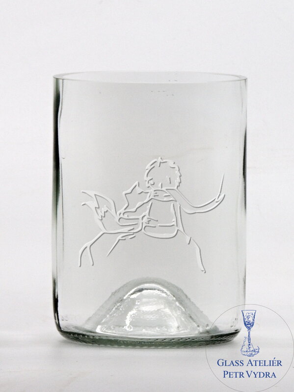 2 Stück Öko-Gläser (aus einer Weinflasche) klein klar (10 cm, 7,5 cm) Der kleine Prinz und der Fuchs 2 Stück Öko-Gläser (aus einer Weinflasche) klein klar (10 cm, 7,5 cm) Der kleine Prinz und der Fuchs