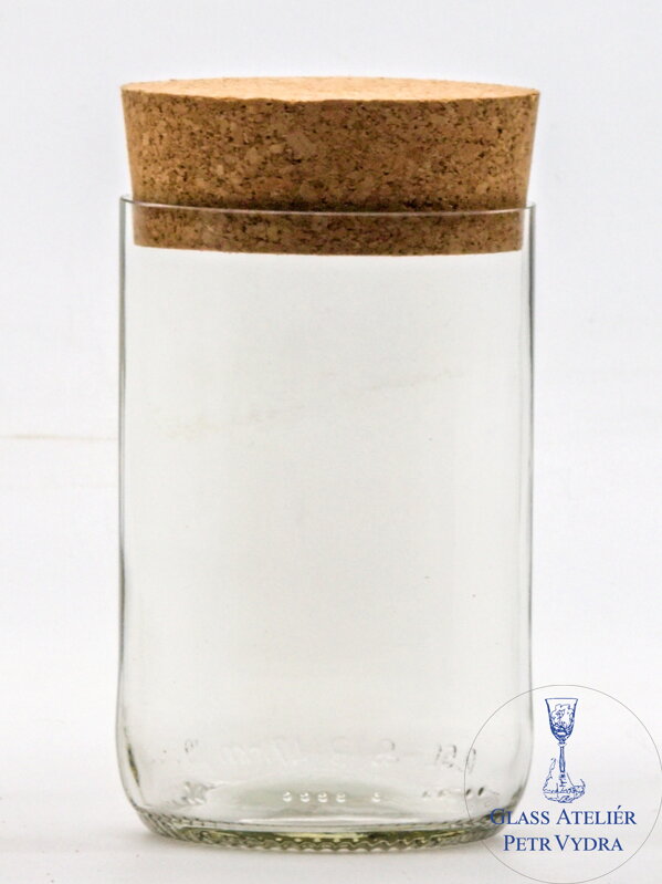 Eko uzavíratelná dóza (z lahve od piva) střední čirá (10 cm, 6,5 cm)