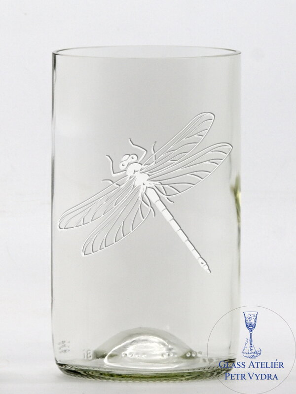 2 St. Öko-Gläser (aus einer Weinflasche) mittel klar (13 cm, Breite 7,5 cm) Libelle 2 St. Öko-Gläser (aus einer Weinflasche) mittel klar (13 cm, Breite 7,5 cm) Libelle