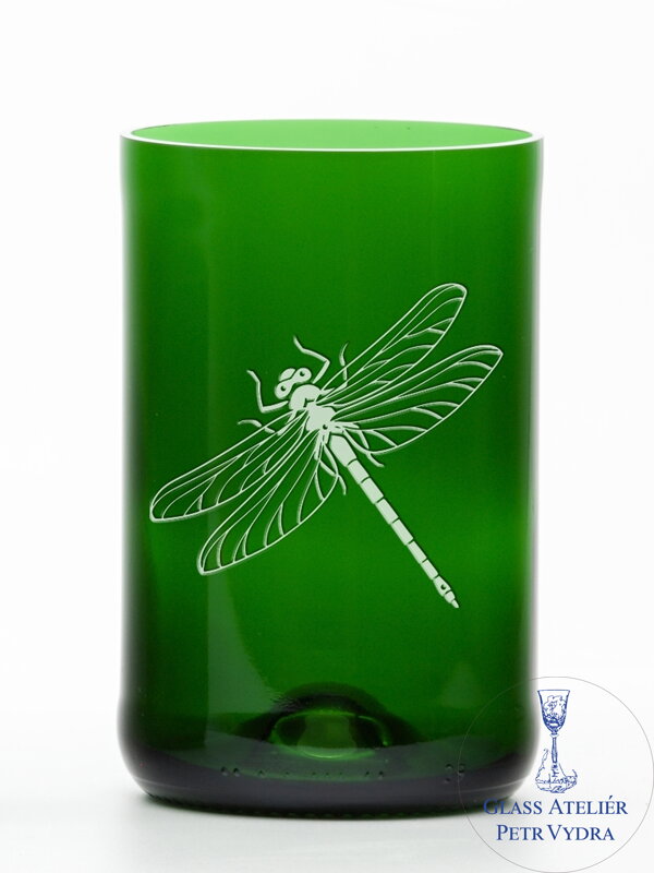 2 St. Öko-Gläser (aus einer Sektflasche) groß grün (13 cm, 6,5 cm) Libelle 2 St. Öko-Gläser (aus einer Sektflasche) groß grün (13 cm, 6,5 cm) Libelle