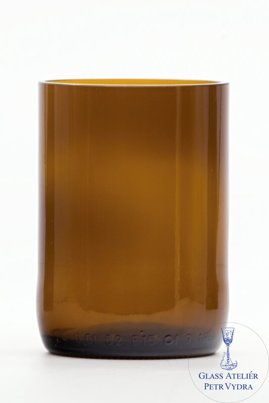 2ks Eko sklenice (z lahve šampusu) střední hnědá (10 cm, 6,5 cm) 2ks Eko sklenice (z lahve šampusu) střední hnědá (10 cm, 6,5 cm)