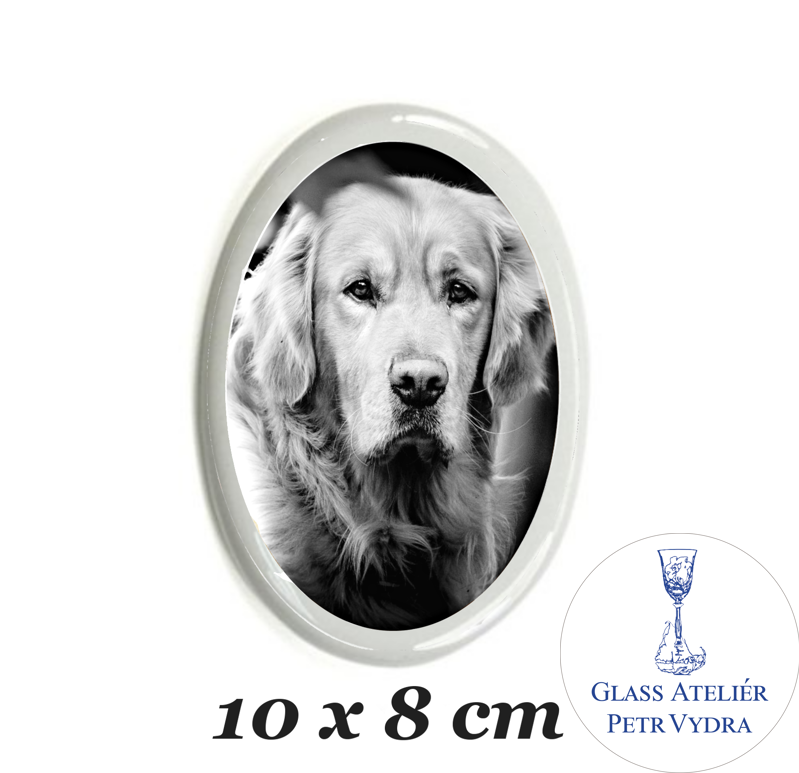 Keramický fotoobrázek na hrob ovál s fotografií 