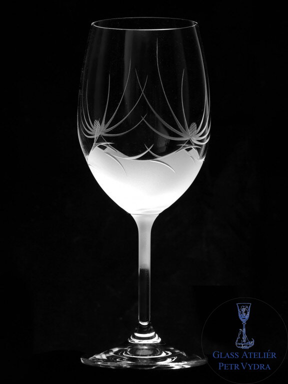 4x Sklenice na víno (250/ 350 ml) – motiv Bodlák   4x Sklenice na víno (250/ 350 ml) – motiv Bodlák