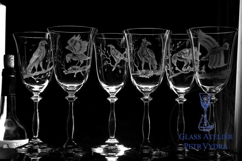 1 x Angela 350 ml   Eagle  - Hand graviertes Glas Kristall 1 x Angela 350 ml   Eagle  - Hand graviertes Glas Kristall