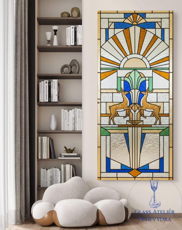Acrylglasmalerei – Art-Deco-Glasmalerei-Stil