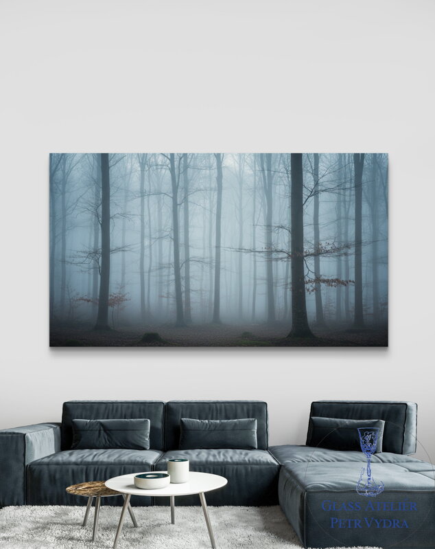 Fotoleinwand – Wald im Nebel