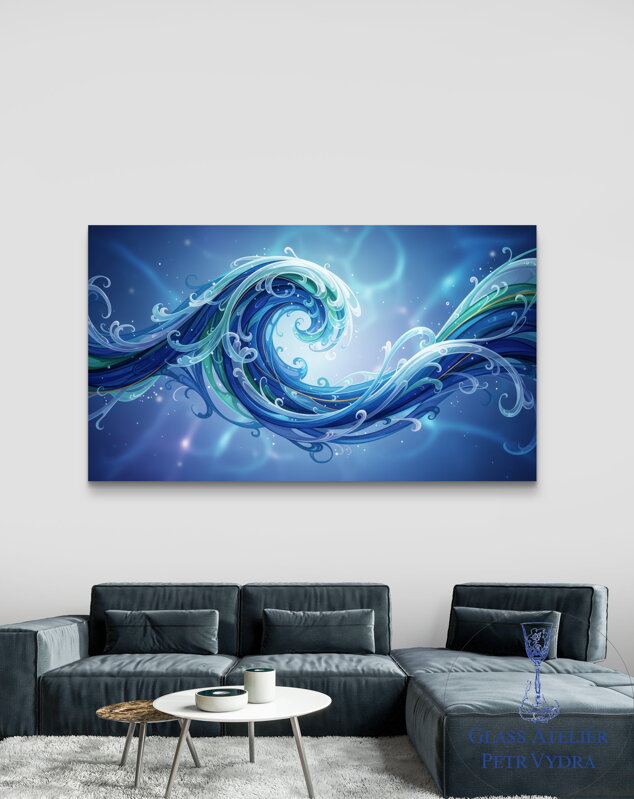 Obraz na akrylátovém skle - Abstrakce moderního umění Muž