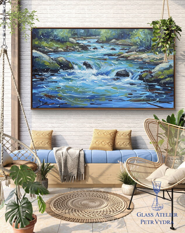 Fotoleinwand – Abstraktion des modernen Kunststroms