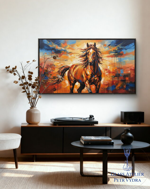 Fotoplátno -Abstraktní obraz kůň