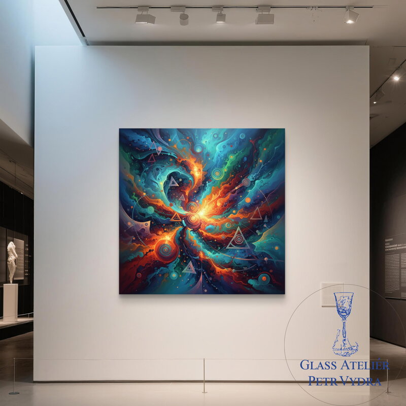 Obraz na akrylátovém skle - Abstraktní obraz Vesmír