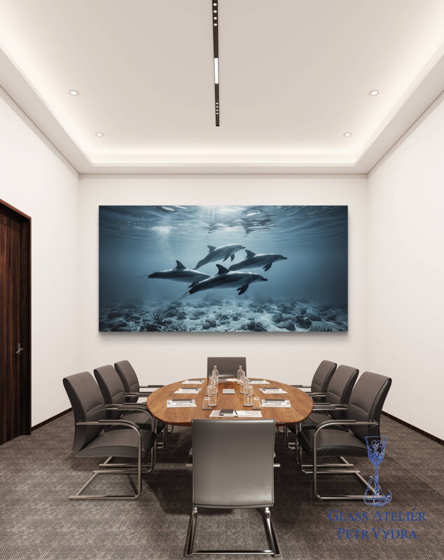 Fotoplátno -Delfíni