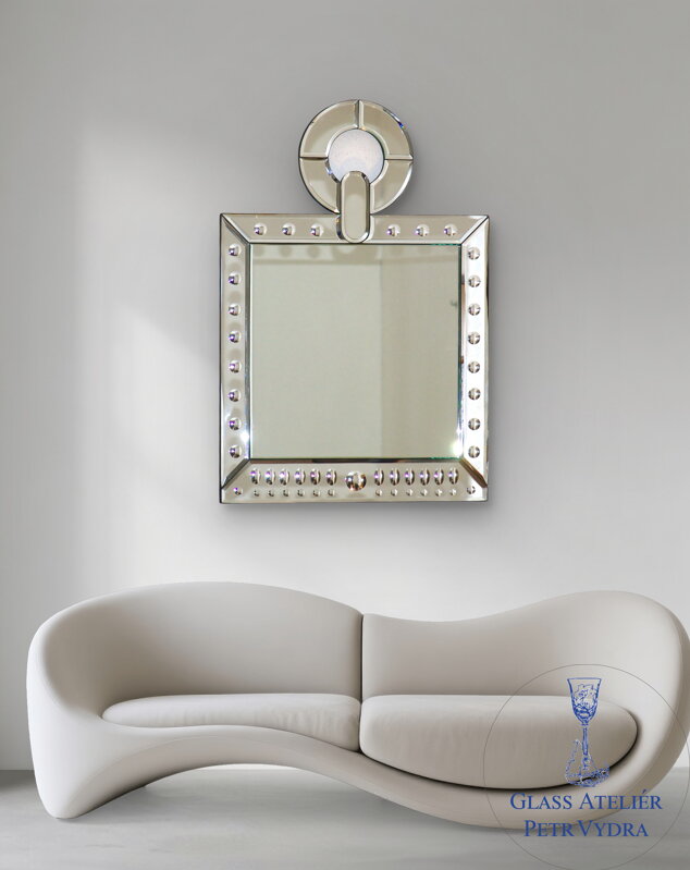 Benátské zrcadlo moderní - 38x56cm prsten ( 504 )