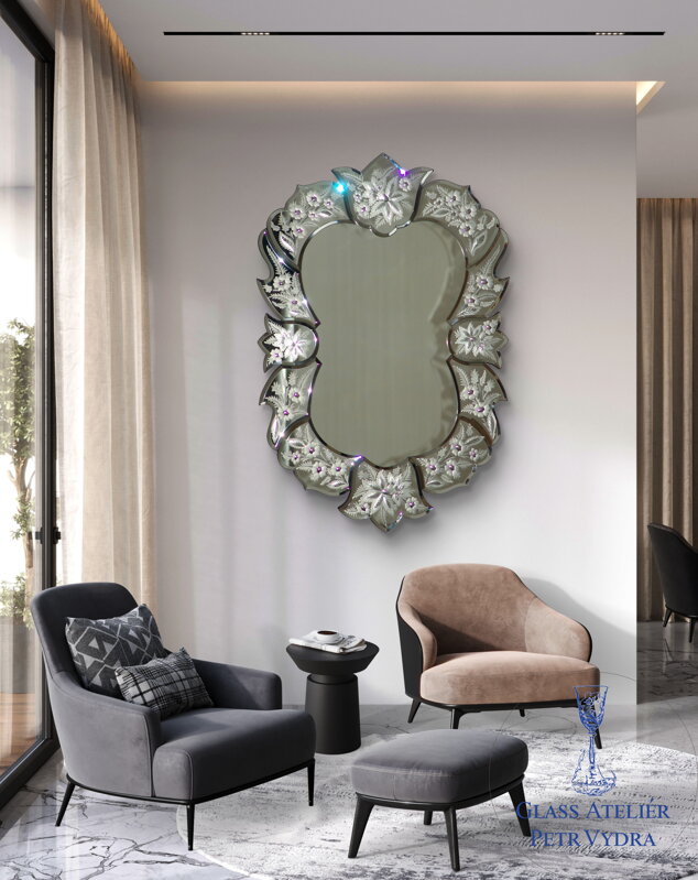 Benátské zrcadlo - 70 x102cm  ( 307 B )