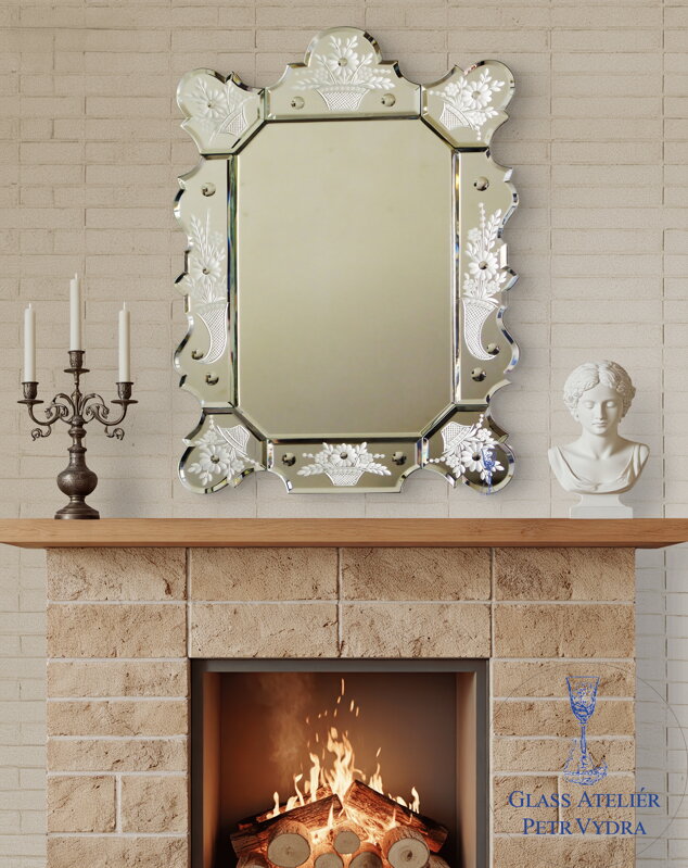Benátské zrcadlo - 32 x 44 cm ( 407 )