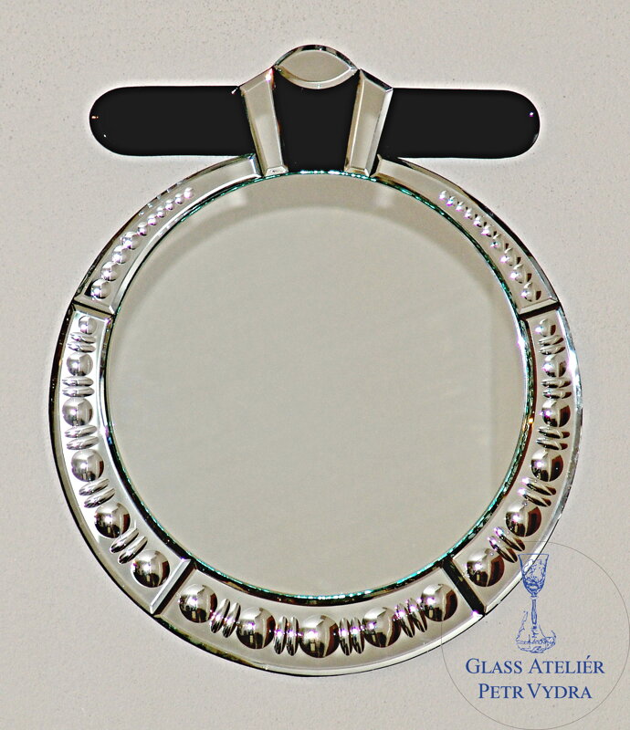 Benátské zrcadlo moderní - 40x47cm kruh ( 503 )