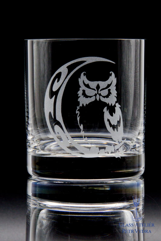 6x Sklenice Whisky 280 ml - motiv Sova 6x Sklenice Whisky 280 ml - motiv Sova