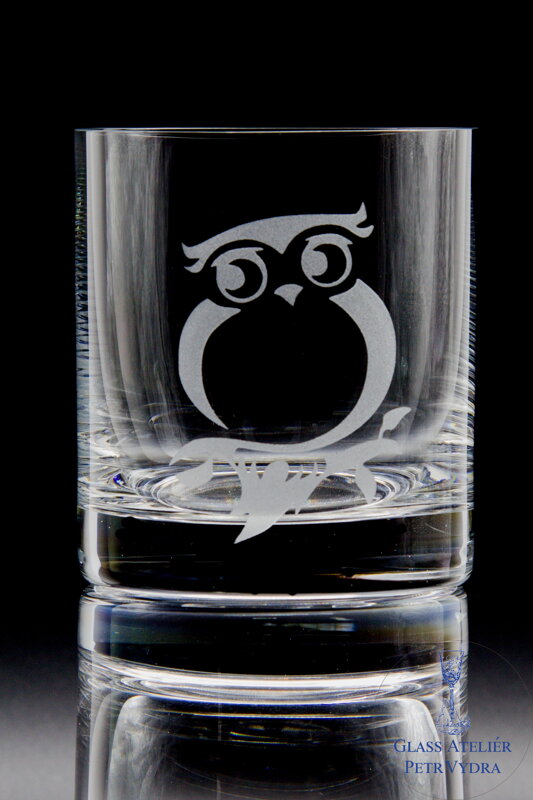 2x Glas Whisky 280 ml - Eulenmotiv 2x Glas Whisky 280 ml - Eulenmotiv