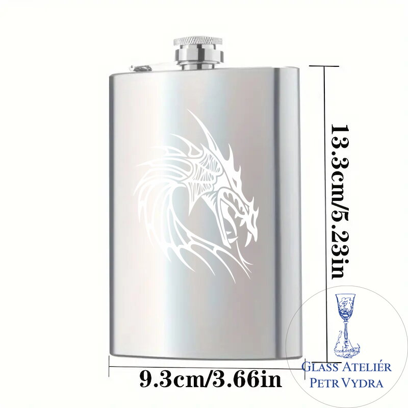 Placatka s motivem hlava draka - Gravírování do kovu