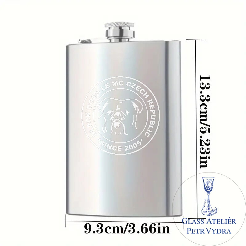 Placatka s motivem black dogs - Gravírování do kovu