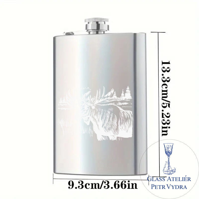 Placatka s motivem los ve vodě - Gravírování do kovu