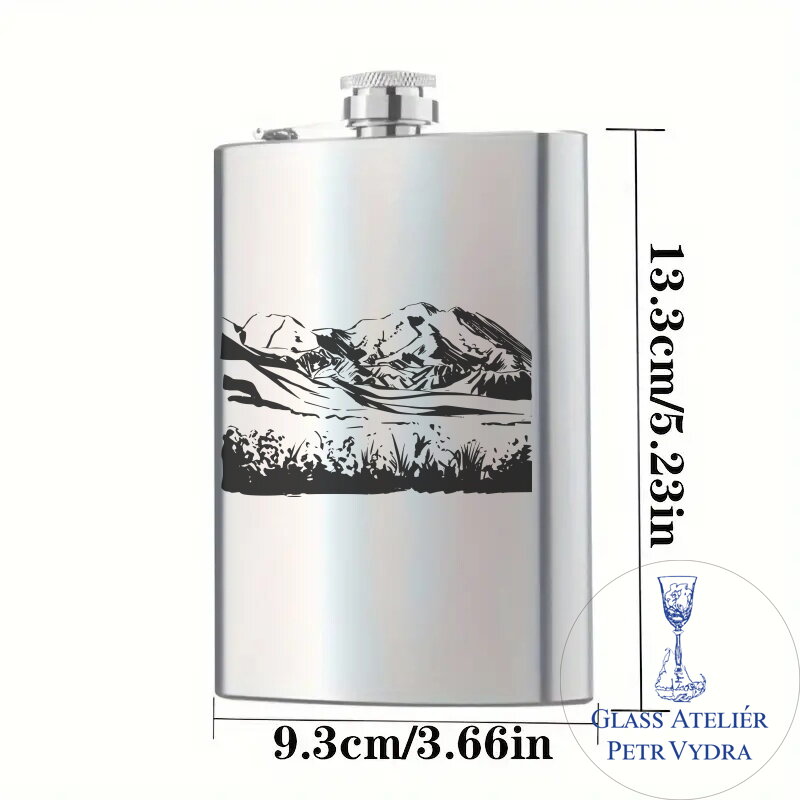 Placatka s motivem hory a příroda - Gravírování do kovu Placatka s motivem hory a příroda - Gravírování do kovu