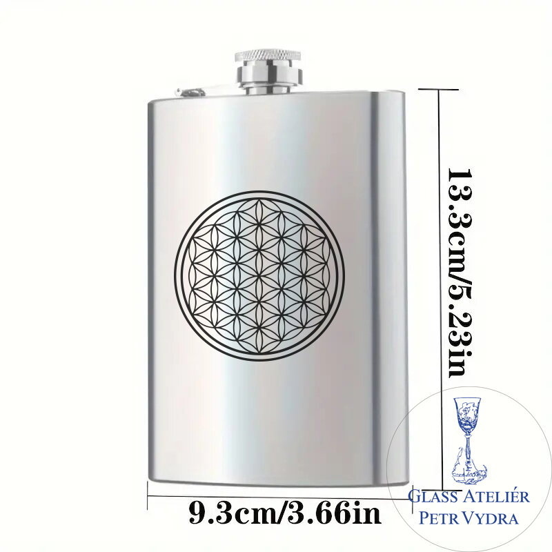 Placatka s motivem květ života - Gravírování do kovu Placatka s motivem květ života - Gravírování do kovu