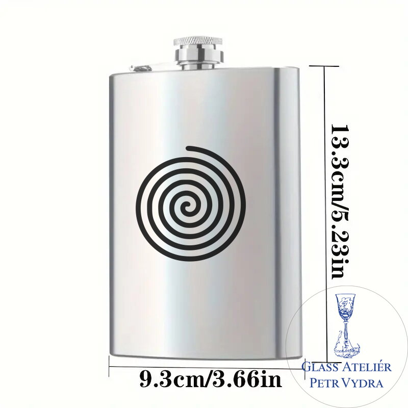 Placatka s motivem spirála - Gravírování do kovu Placatka s motivem spirála - Gravírování do kovu