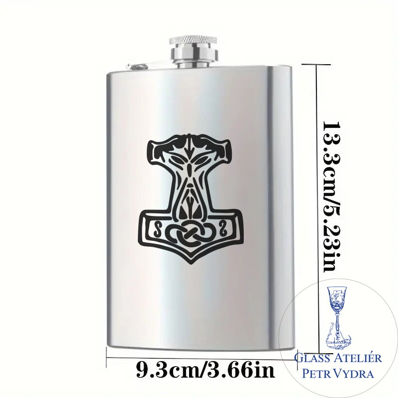 Placatka s motivem thorovo kladivo - Gravírování do kovu Placatka s motivem thorovo kladivo - Gravírování do kovu