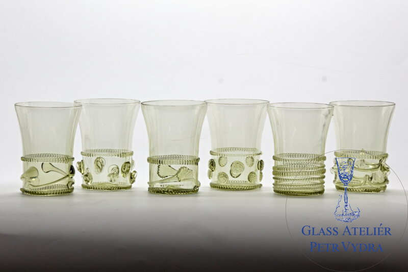 6x Sklenice na likér z historického skla (90ml) 1259/6 6x Sklenice na likér z historického skla (90ml) 1259/6