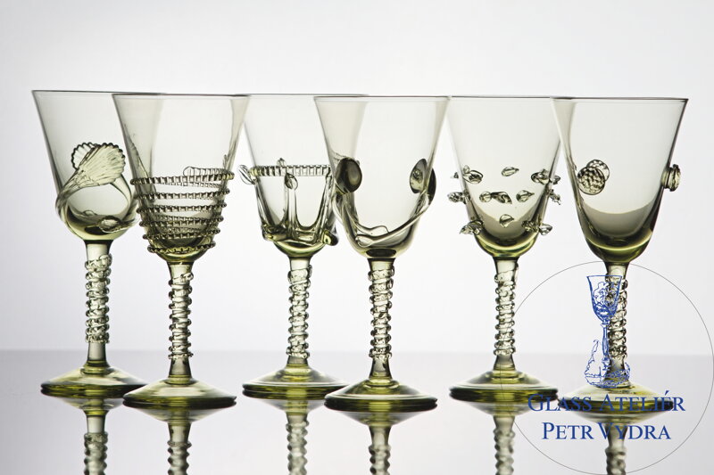 6x Sklenice na z historického skla (250 ml) 1266/t6 6x Sklenice na z historického skla (250 ml) 1266/t6