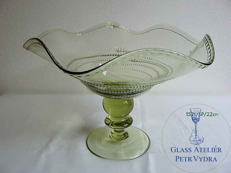 HISTORISCHES GLAS - Waldglas - SCHÜSSEL - 1521/SP/ 22 cm