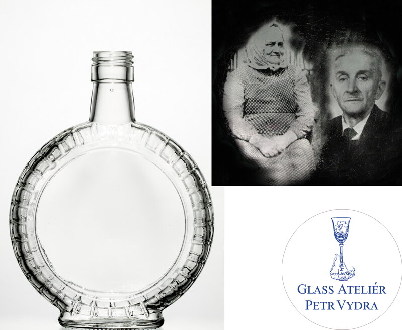 Slivovice-Likörflasche (700 ml) mit Ihrem Foto Slivovice-Likörflasche (700 ml) mit Ihrem Foto