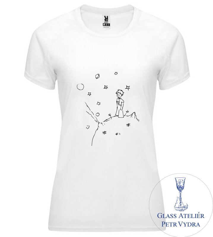 Sportovní tričko dámské Bahrain - bílá - potisk Malý princ