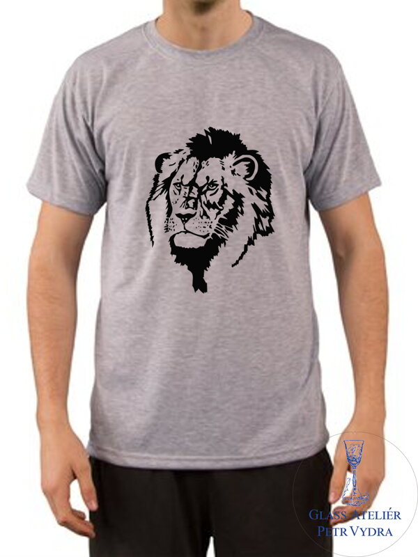 Tričko s krátkým rukávem Unisex -  potisk motivu hlava lva