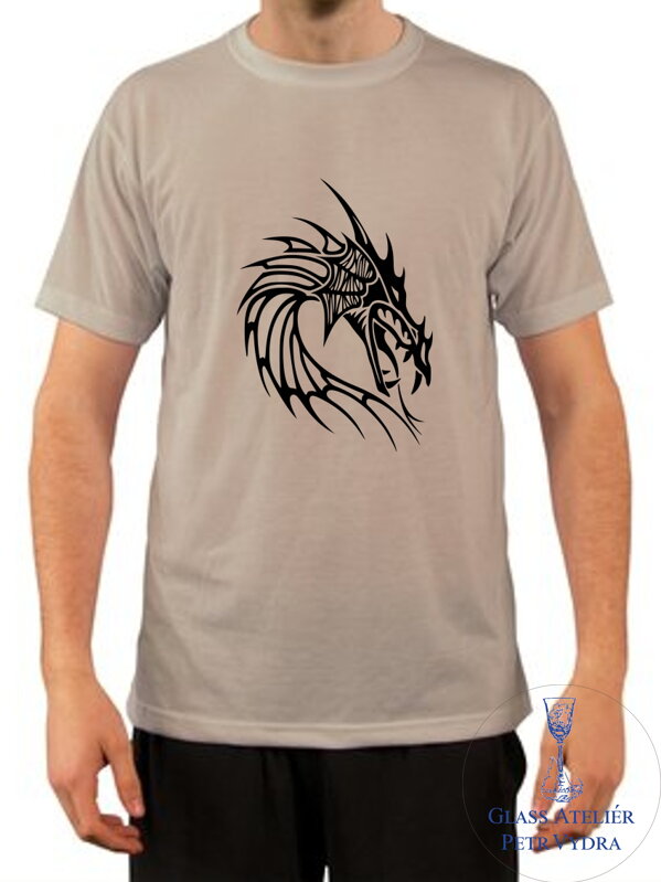 Tričko s krátkým rukávem Unisex - potisk motivu keltský drak Tričko s krátkým rukávem Unisex - potisk motivu keltský drak