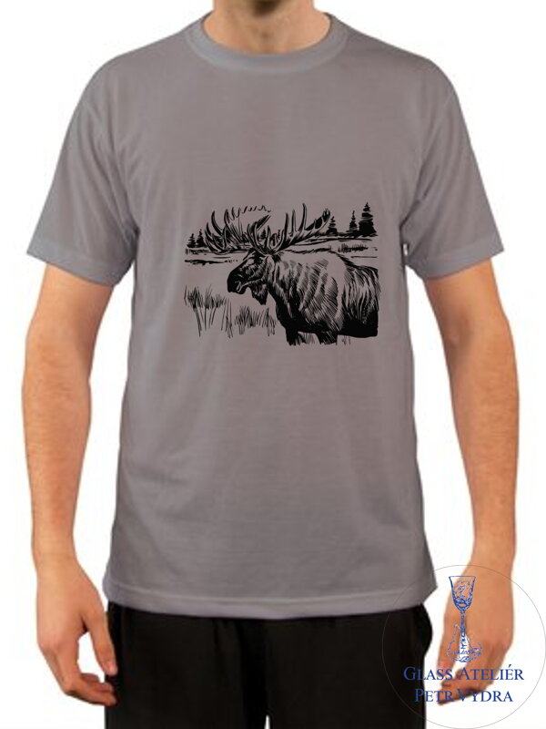 Tričko s krátkým rukávem Unisex - potisk motivu los Tričko s krátkým rukávem Unisex - potisk motivu los