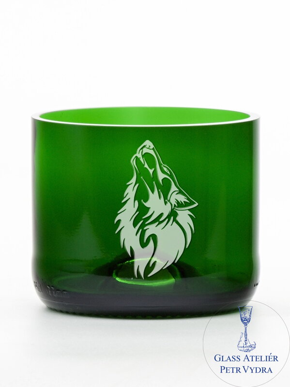 2ks Eko poháre (z fľaše od šampusu) malá zelená (7 cm, 7,5 cm) Vlk 2ks Eko poháre (z fľaše od šampusu) malá zelená (7 cm, 7,5 cm) Vlk