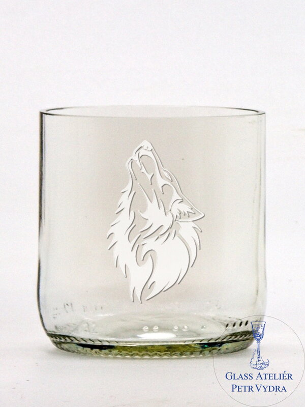 2ks Eko sklenice (z lahve od piva) malá čirá (7 cm, 6,5 cm) Motiv Vlk 2ks Eko sklenice (z lahve od piva) malá čirá (7 cm, 6,5 cm) Motiv Vlk