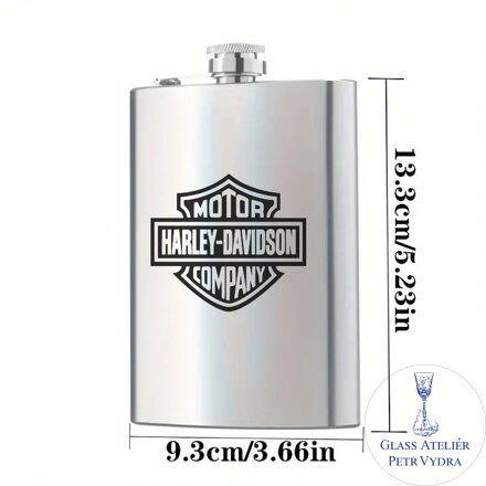 Placatka s motivem Harley Davidson- Gravírování do kovu
