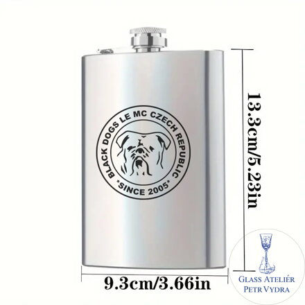 Placatka s motivem black dogs - Gravírování do kovu