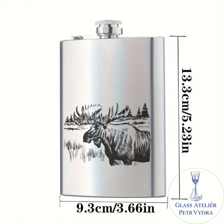 Placatka s motivem los ve vodě - Gravírování do kovu