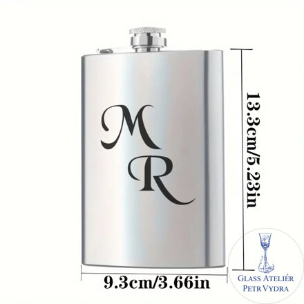 Placatka s monogramem - Gravírování do kovu