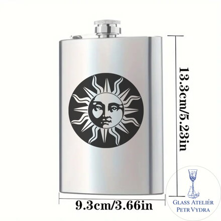 Placatka s motivem slunce - Gravírování do kovu