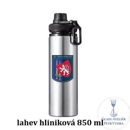 Hliníková láhev s vaším s vaším textem, fotografií nebo motivem ( fotografie je vzorová )