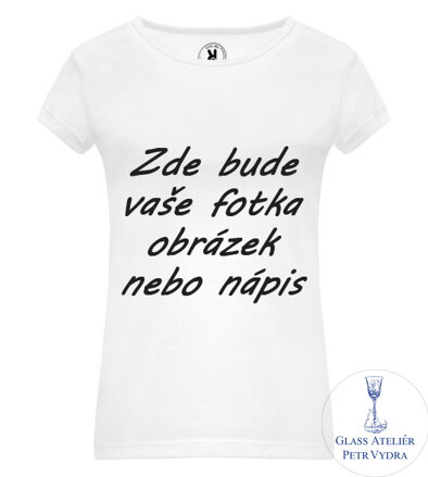 Dámské tričko Hawaii - bílé - potisk vlastního motivu